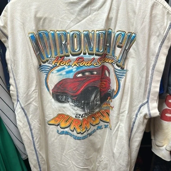 Adirondack car hotrod nascar racing show 2005 vintage men’s xl - Picture 3 of 3
